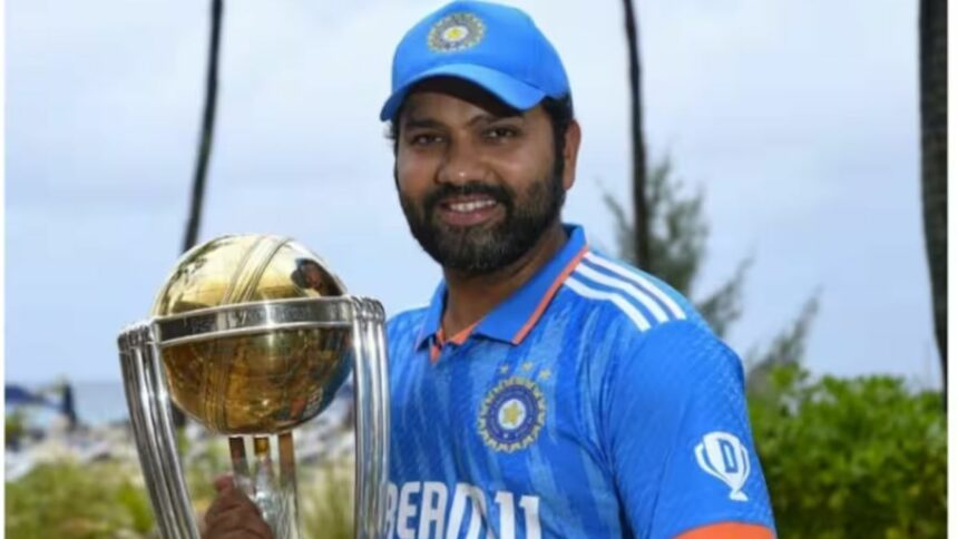 Rohit Sharma with World Cup 2023