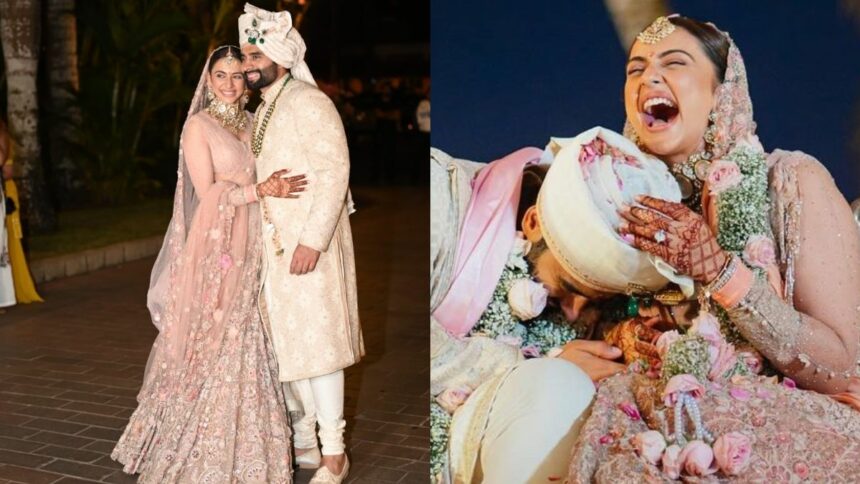Rakul Preet Singh और जैकी भगनानी ने सात जन्मों का किया वादा, देखें शादी की पहली झलक